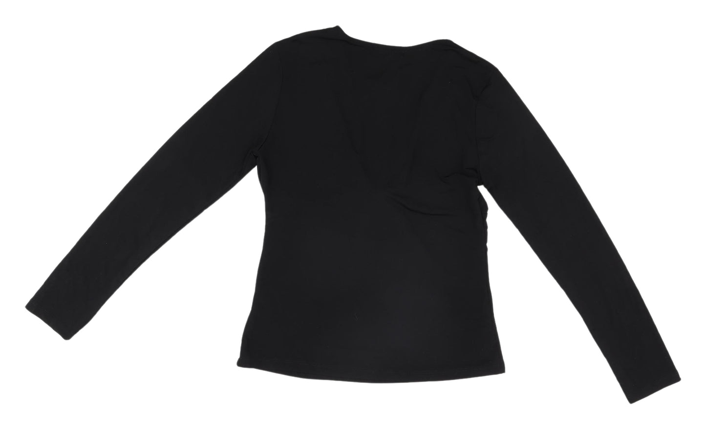 Jeuvre Women's Black Long Sleeve Wrap Blouse UK 16
