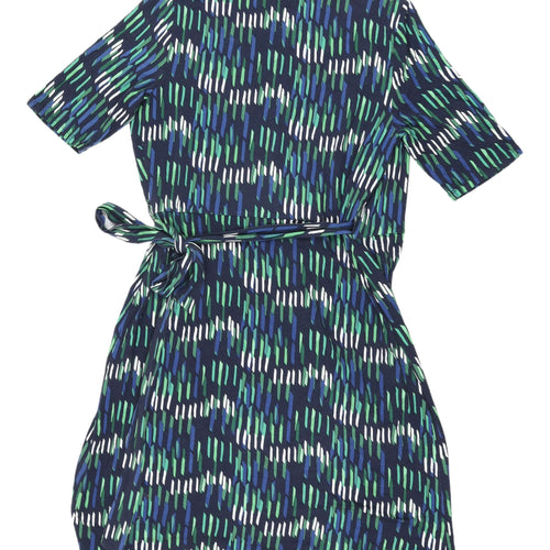 Hobbs Women's Multicoloured Wrap Dress Size 14