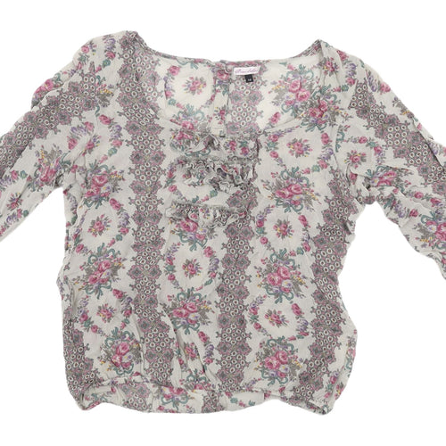 River Island Women's Floral Blouse, Size 12, Tunic Style