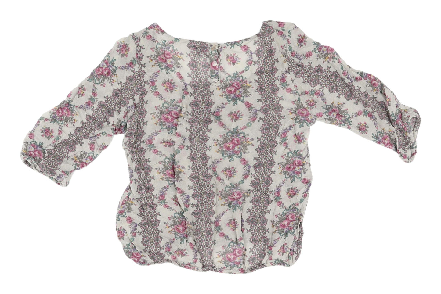 River Island Women's Floral Blouse, Size 12, Tunic Style