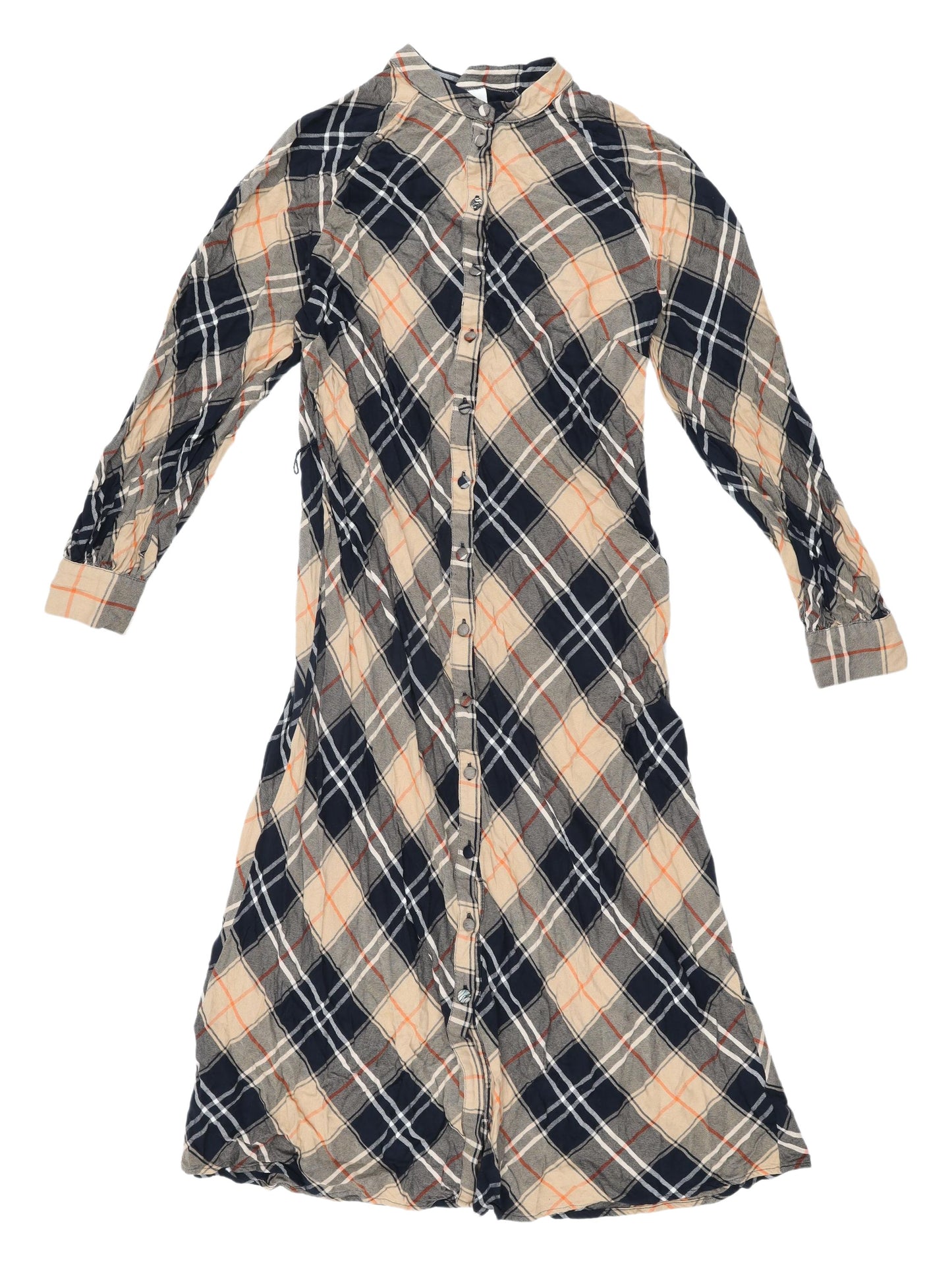 H&M Women's Multicoloured Plaid Shirt Dress, Size 12