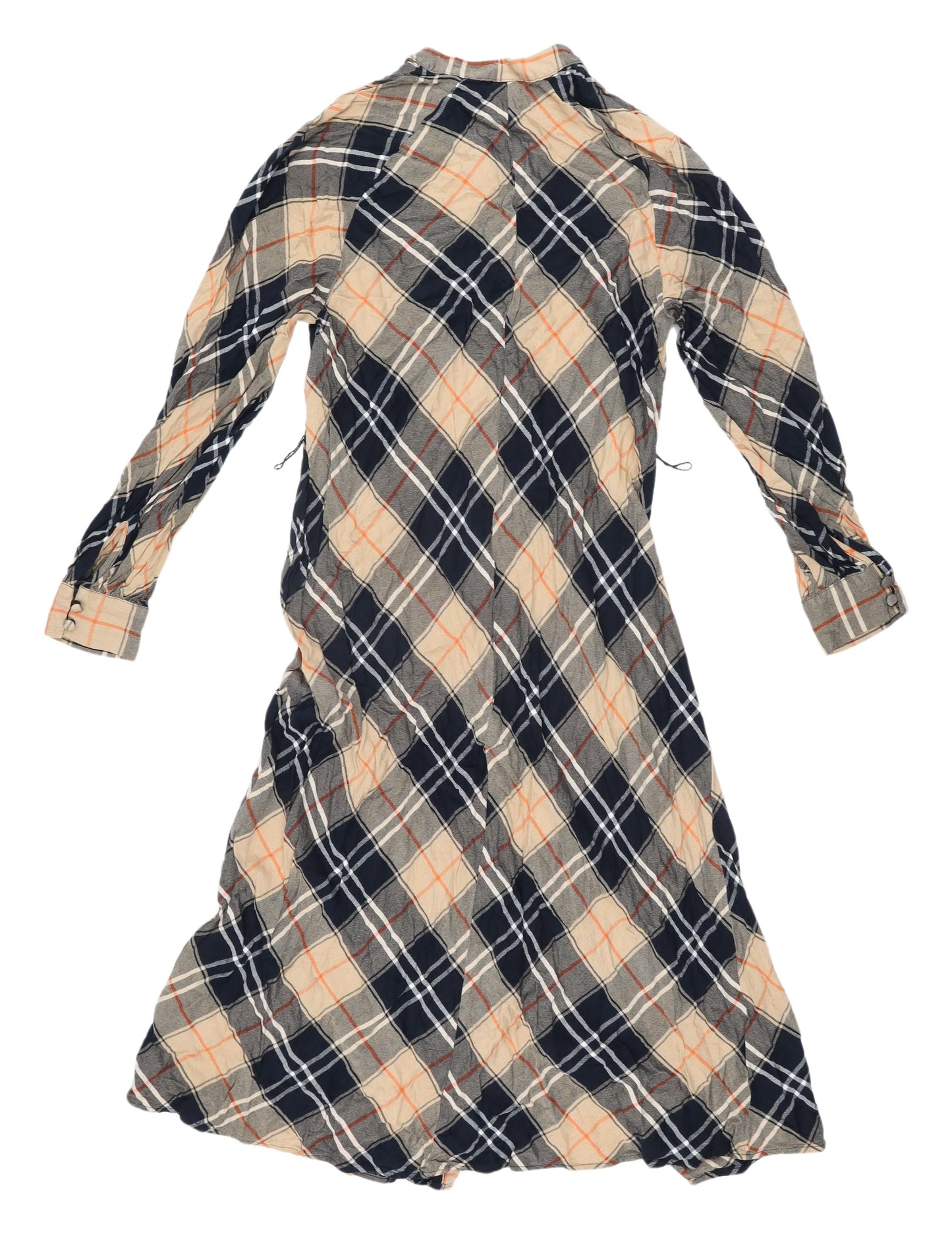 H&M Women's Multicoloured Plaid Shirt Dress, Size 12