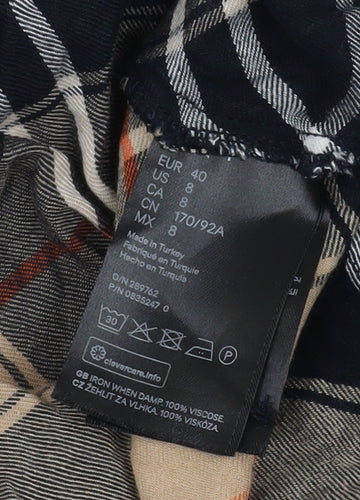 H&M Women's Multicoloured Plaid Shirt Dress, Size 12