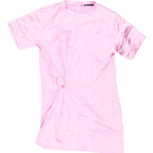 Zara Women's Pink Shift Dress L Casual Spring