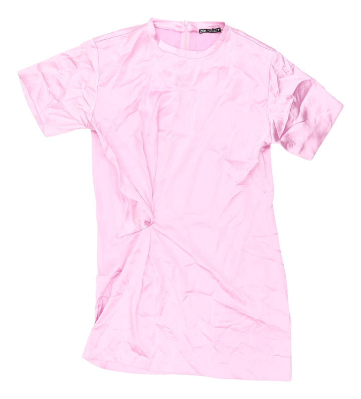 Zara Women's Pink Shift Dress L Casual Spring