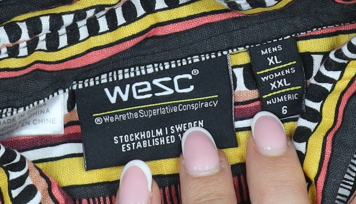 WeSC Men's XL Multicoloured Striped Casual Shirt