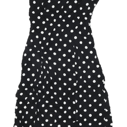 H&M Women's Black Polka Dot Viscose Shirt Dress