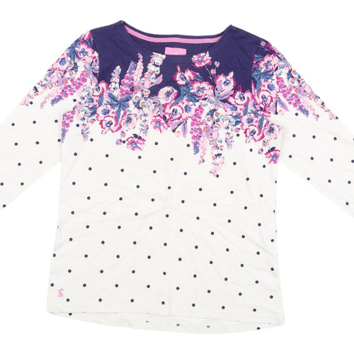 Joules Women's Multicoloured 3/4 Sleeve Jersey T-Shirt UK 12