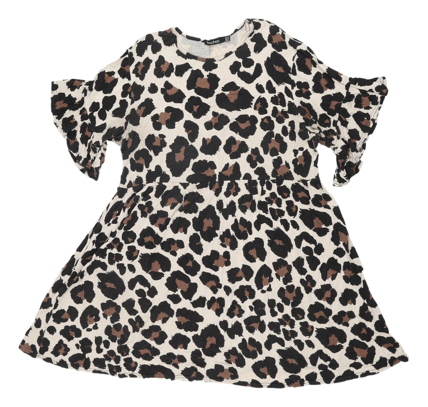 Boohoo Women's Multicoloured Animal Print Skater Dress