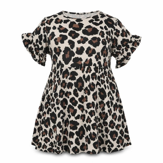 Front view of Boohoo Women's Multicoloured Animal Print Skater Dress