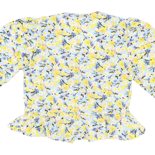 Quiz Women's Floral Wrap Blouse 3/4 Sleeve Size 8