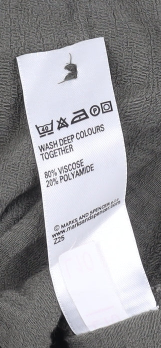 Marks and Spencer Women's Sleeveless Green Button-Up Top
