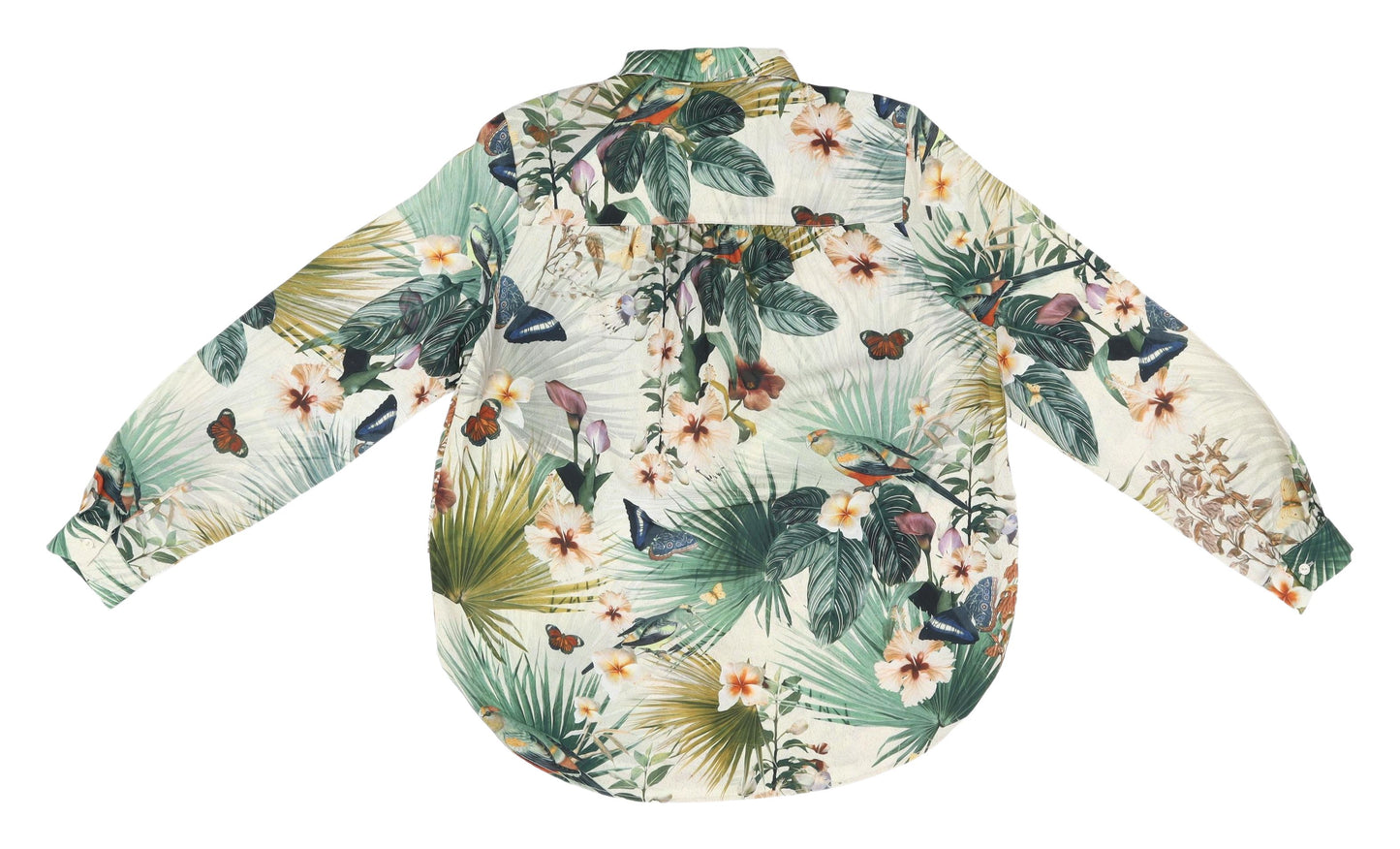 H&M Women's Multicoloured Floral Button-Up Tunic, Size 8