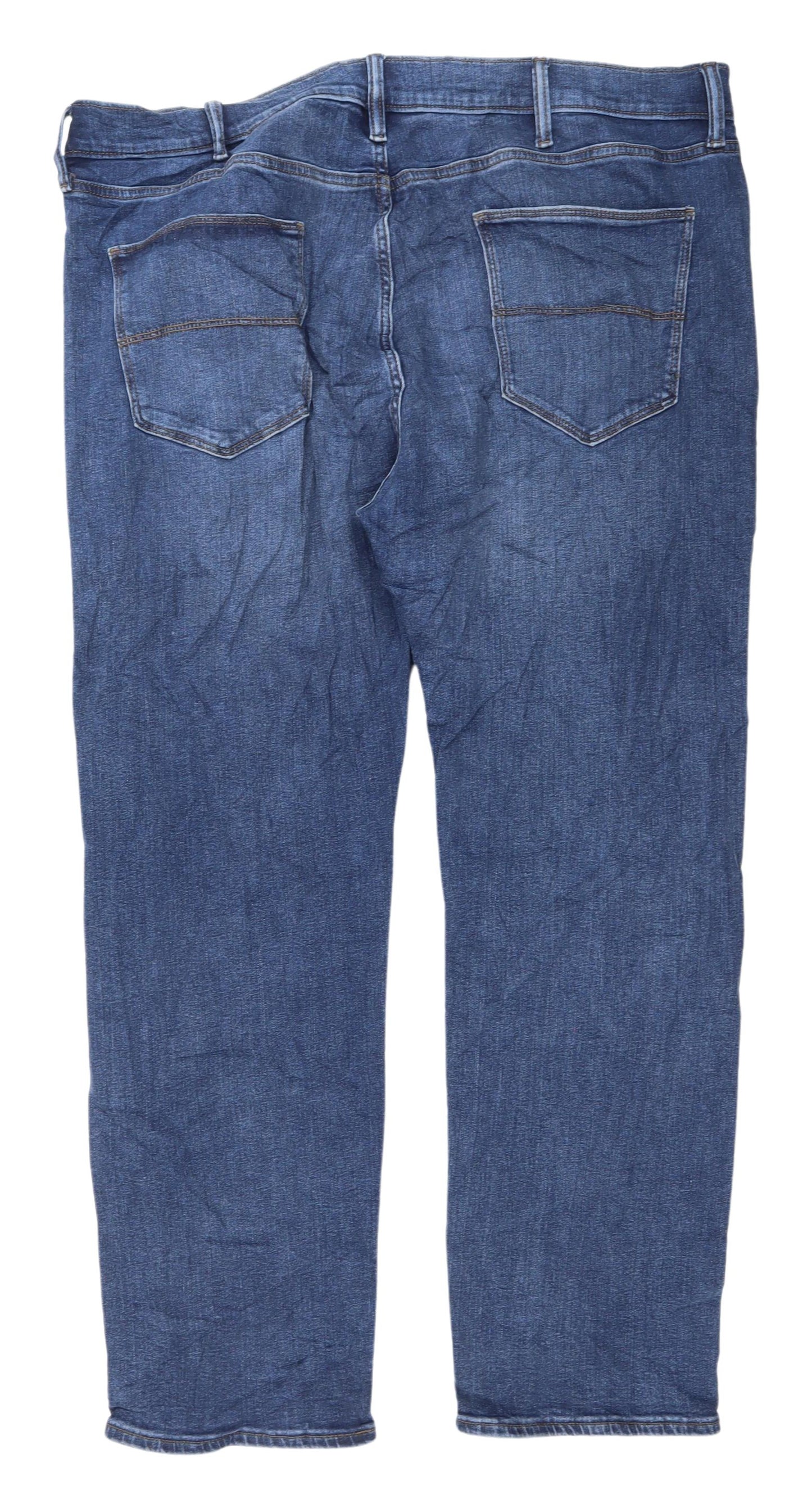 Marks and Spencer Men's Blue Straight Leg Jeans 40