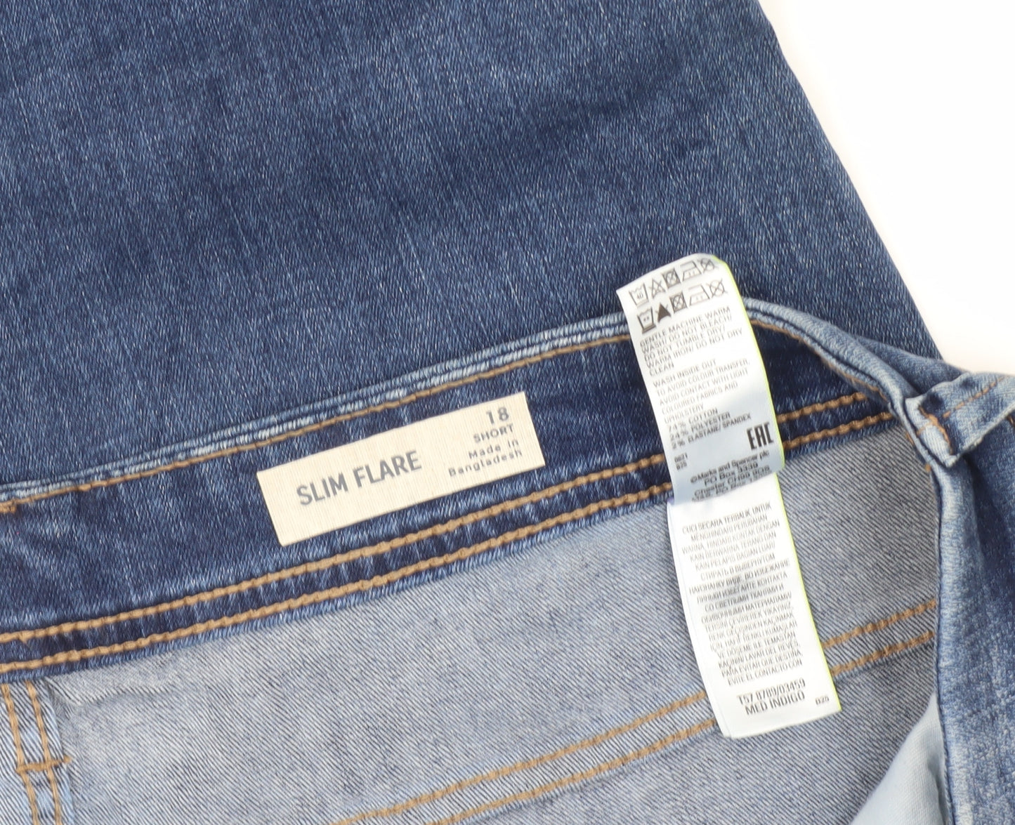 Marks & Spencer Women’s Blue Slim Flare Jeans Size 18