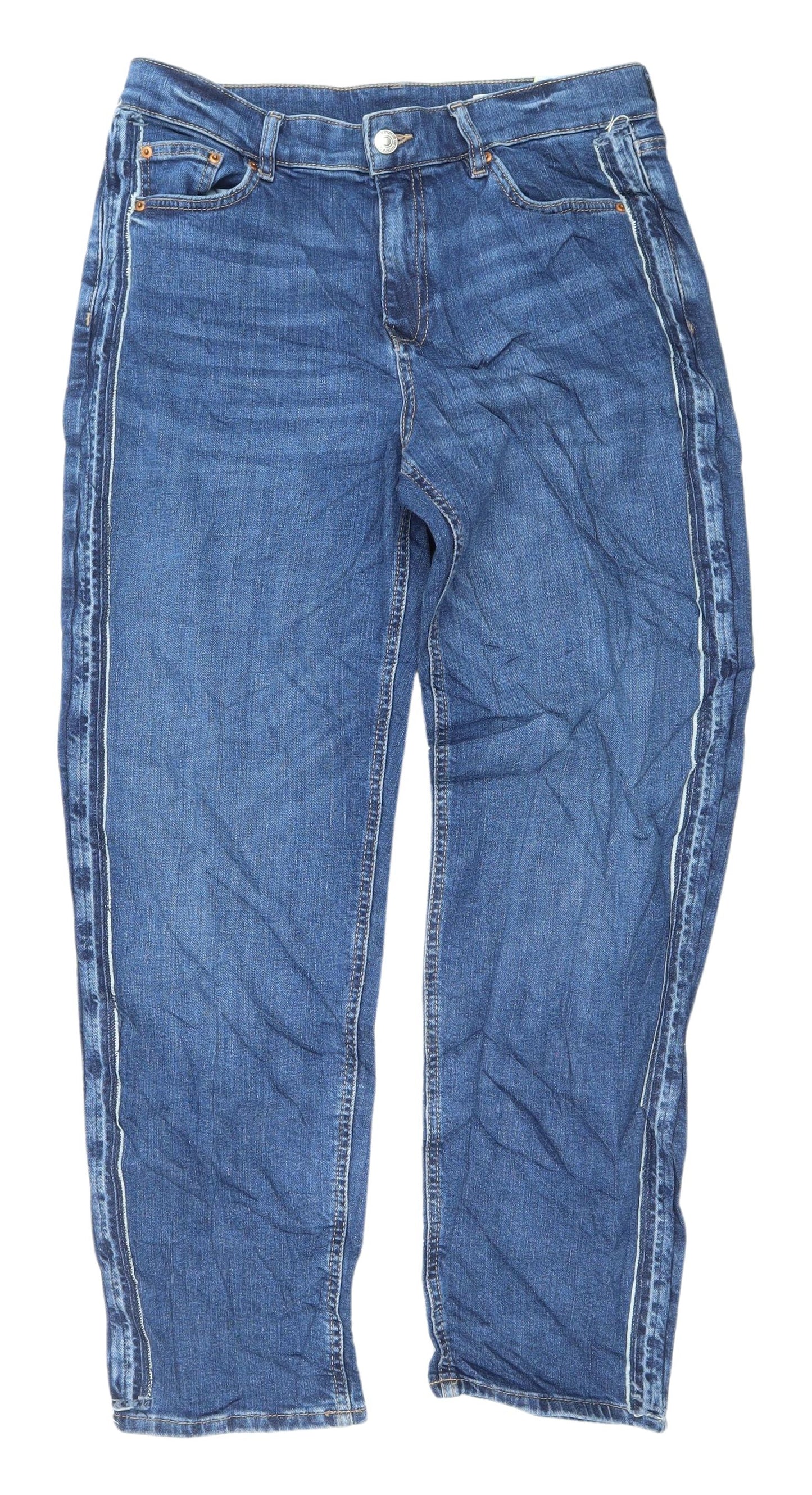 Marks and Spencer Women's Regular Blue Boyfriend Jeans