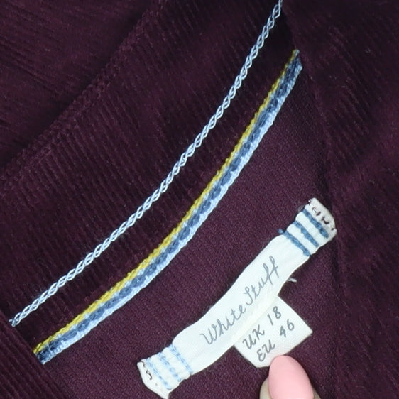White Stuff Women's Purple Corduroy Dress Size 18