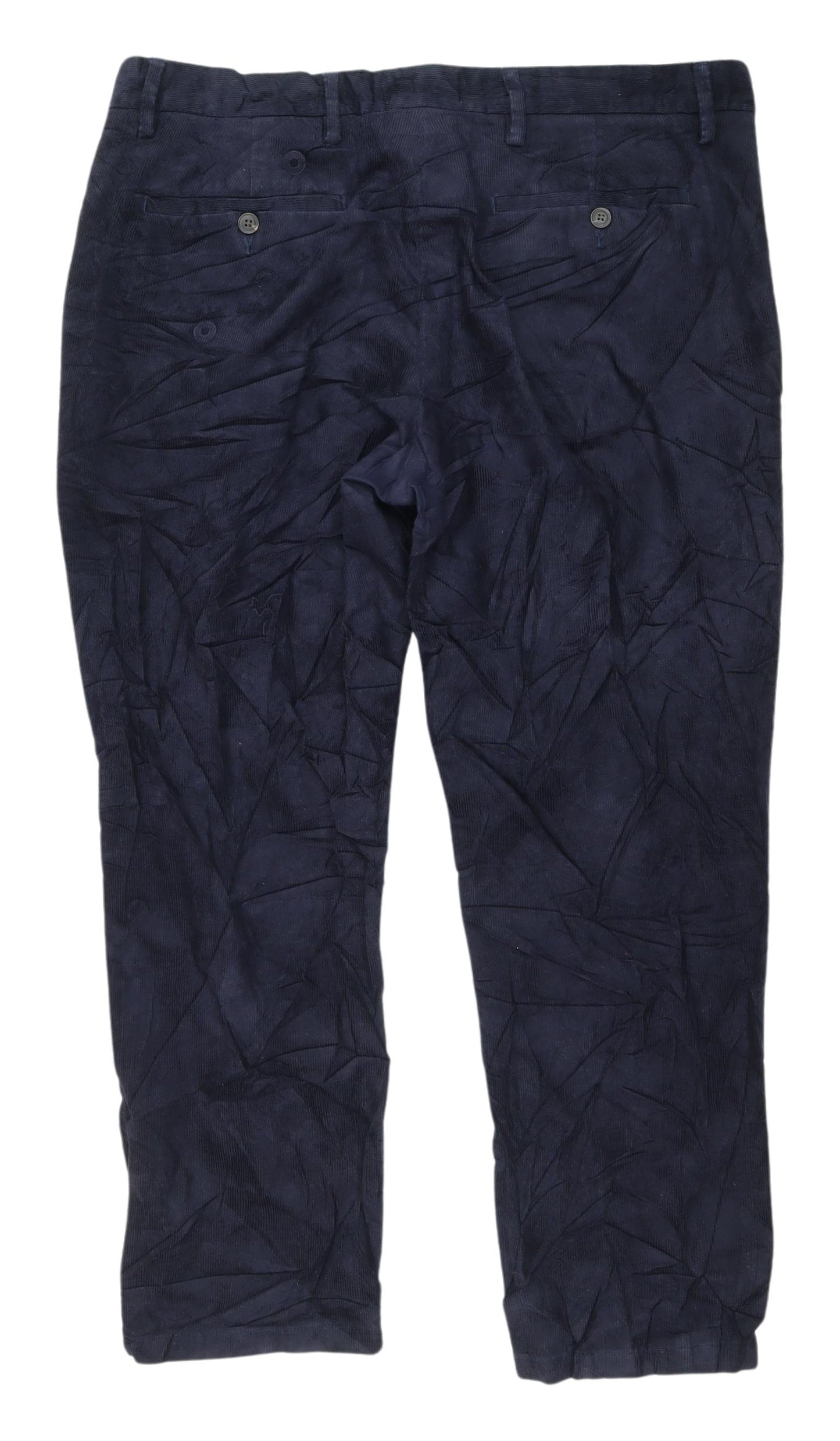 Marks and Spencer Men's Blue Chino Trousers, Size 38