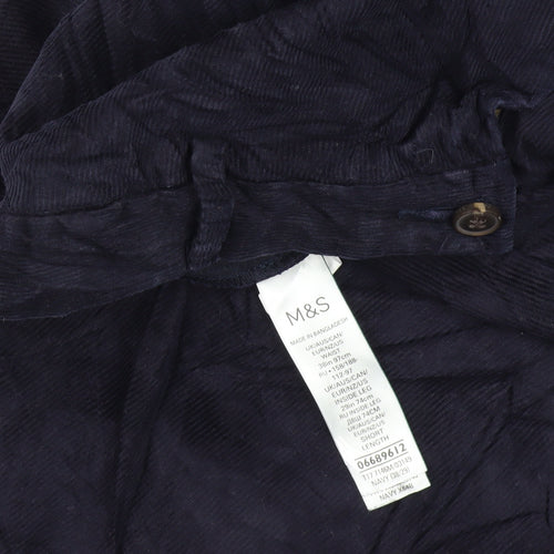 Marks and Spencer Men's Blue Chino Trousers, Size 38
