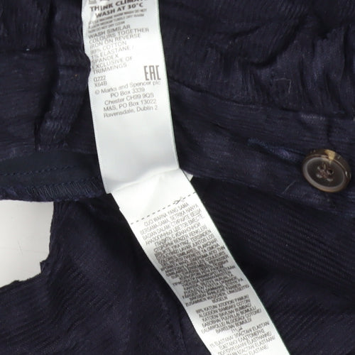 Marks and Spencer Men's Blue Chino Trousers, Size 38