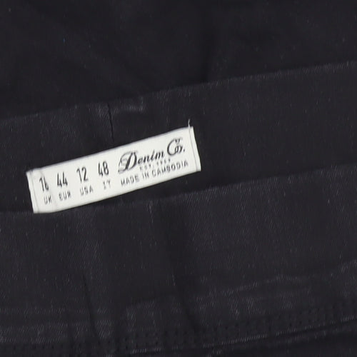 Denim Co. Women's Black Stretch Jeans Size 16