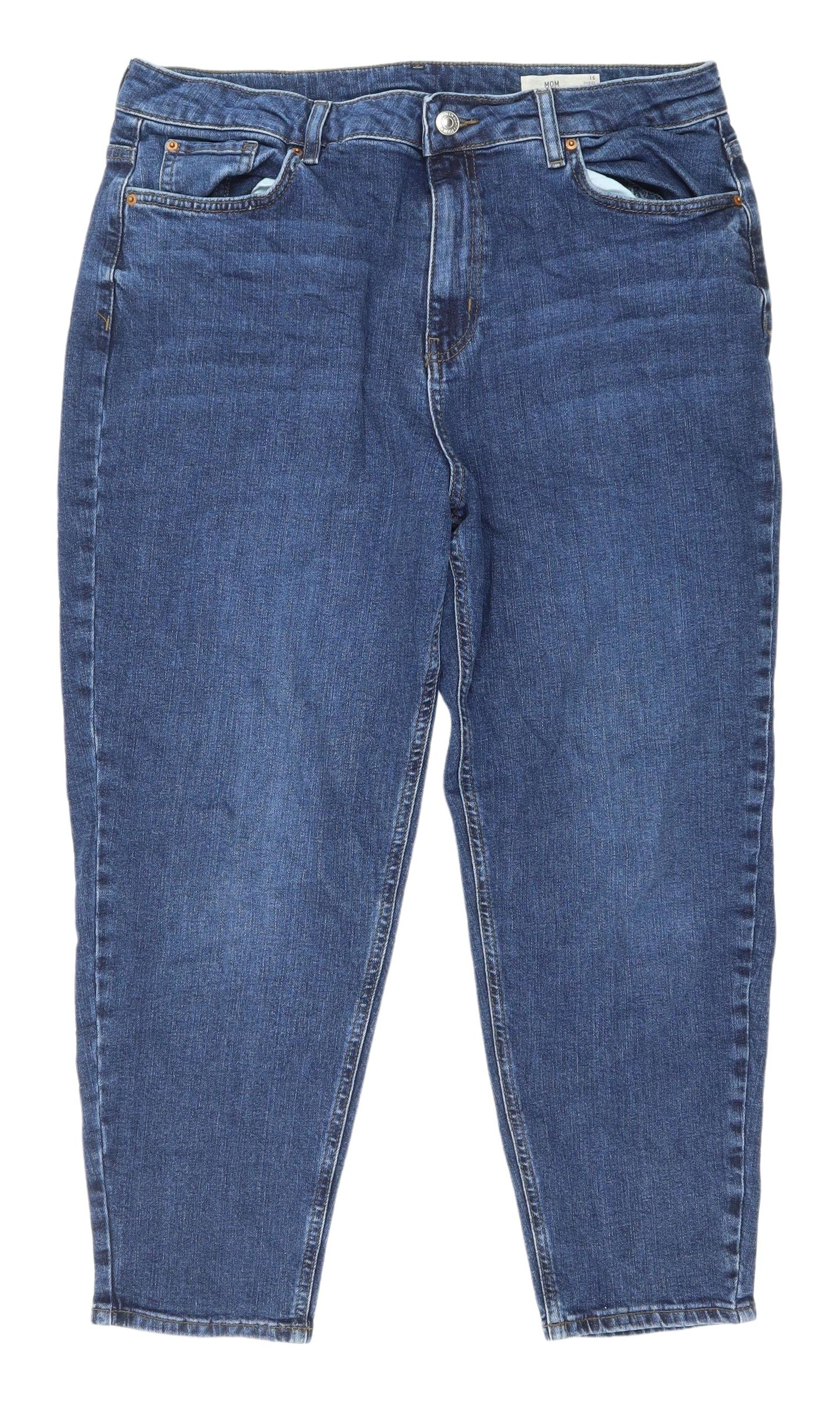 Marks and Spencer Women's Blue Mom Jeans Size 16