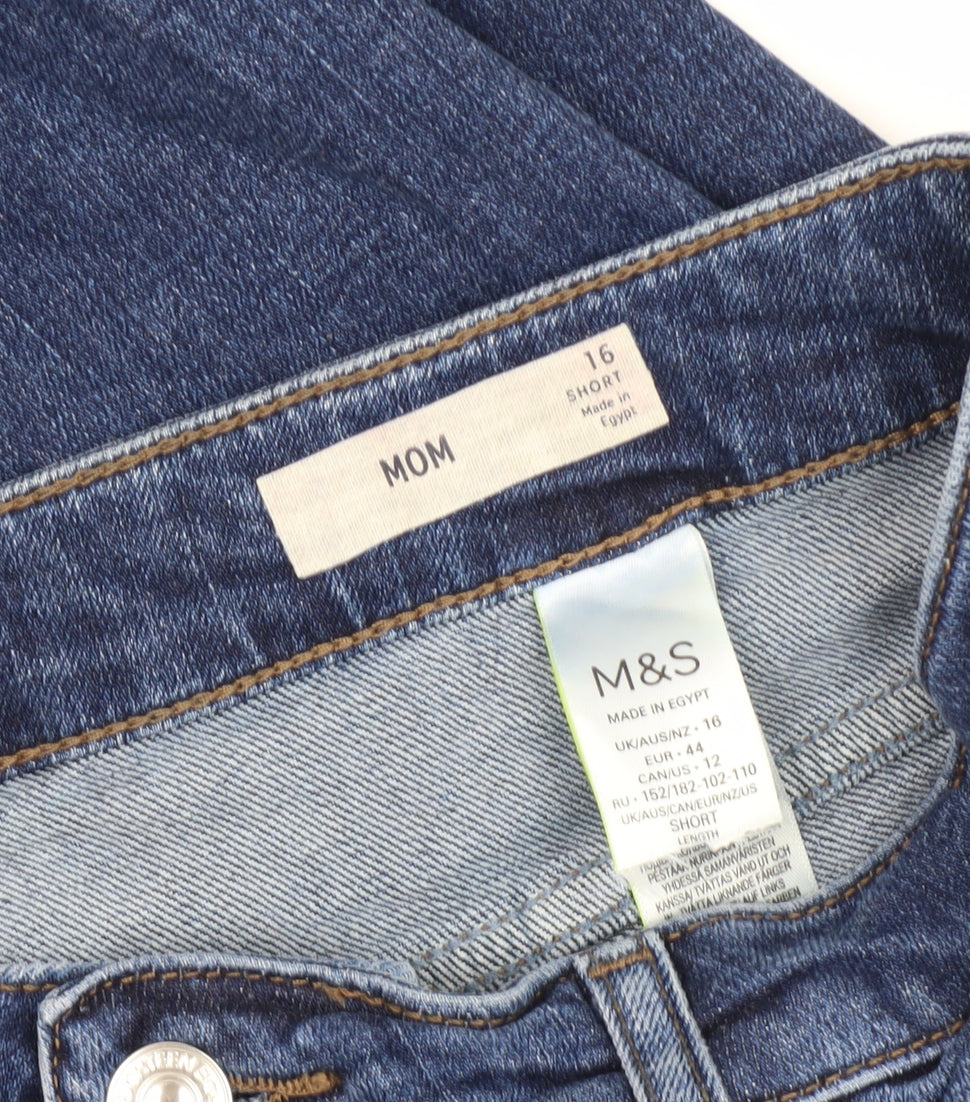 Marks and Spencer Women's Blue Mom Jeans Size 16