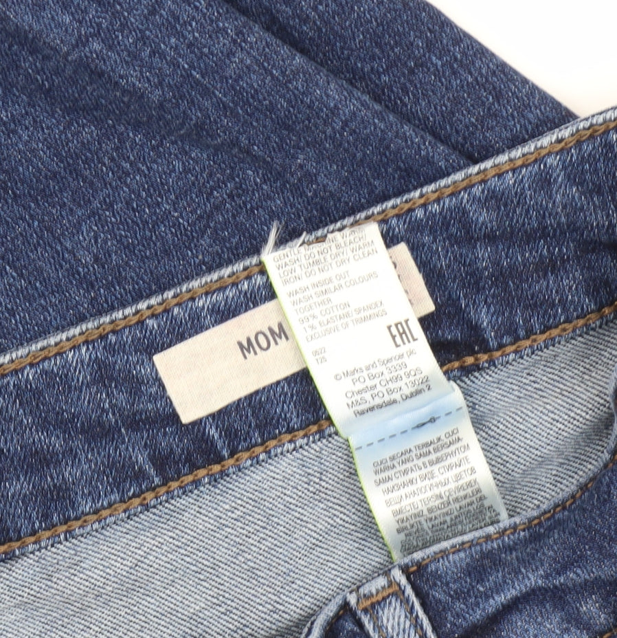 Marks and Spencer Women's Blue Mom Jeans Size 16