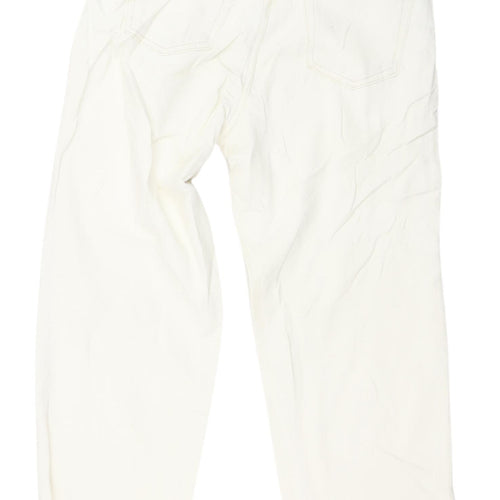 Marks and Spencer Women's Ivory Straight Jeans Size 6