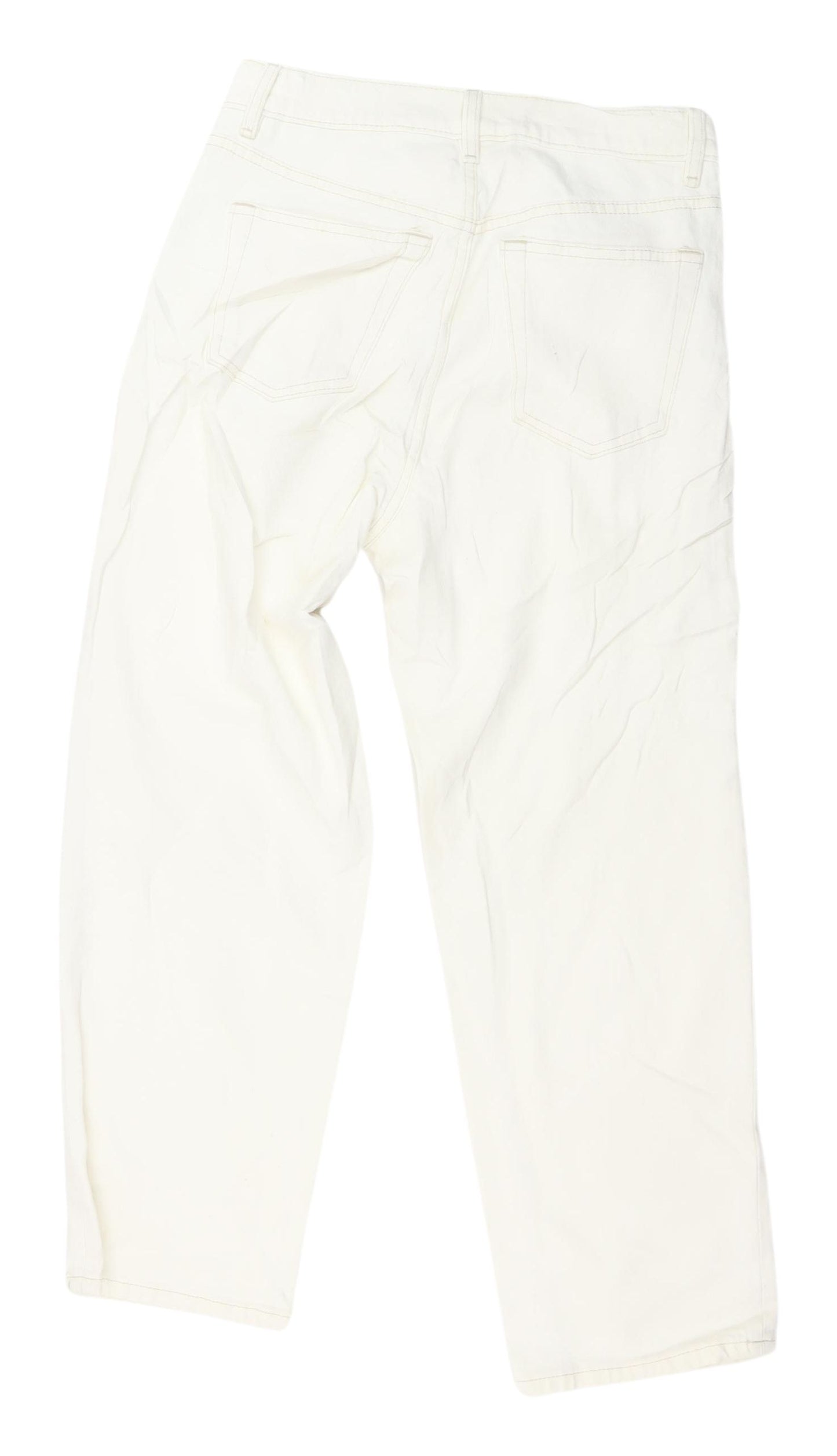 Marks and Spencer Women's Ivory Straight Jeans Size 6