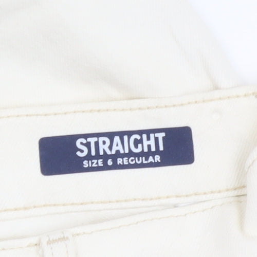 Marks and Spencer Women's Ivory Straight Jeans Size 6