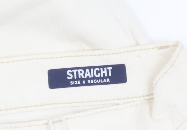 Marks and Spencer Women's Ivory Straight Jeans Size 6