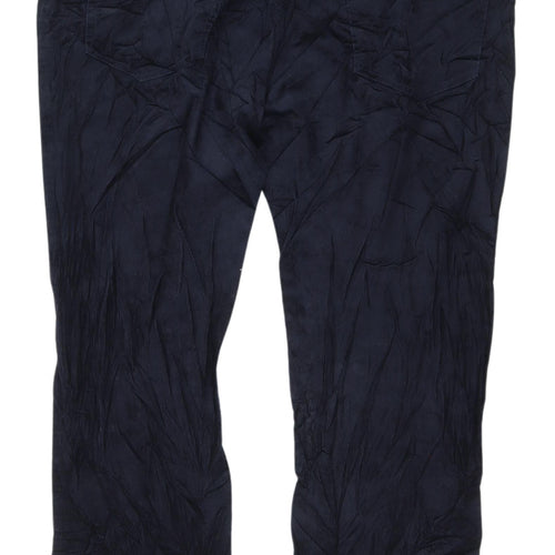Marks and Spencer Men's Blue Corduroy Trousers, Size 46