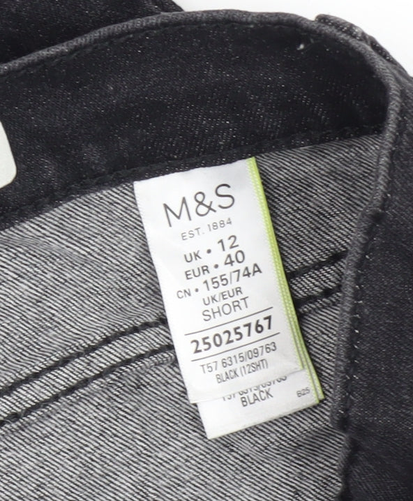 Marks and Spencer Women's Black Straight Jeans Size 12