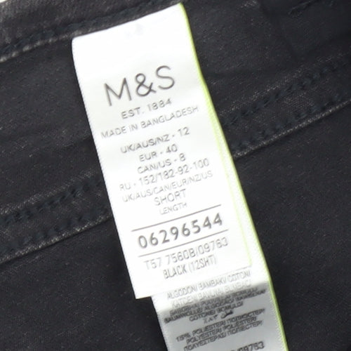 Marks and Spencer Black Skinny Jeans, Size 12, Women's