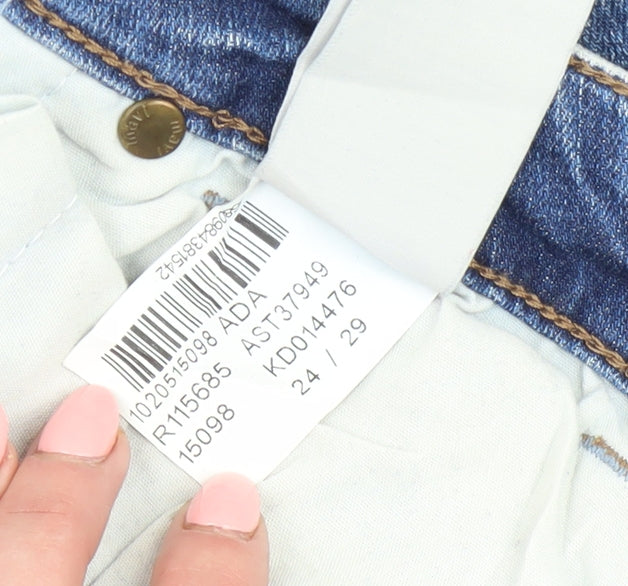 Mavi Women's Blue Skinny Jeans Size 4 Distressed Denim