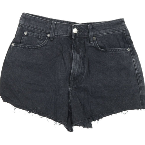 New Look Women's Black Cut-Off Denim Shorts Size 10