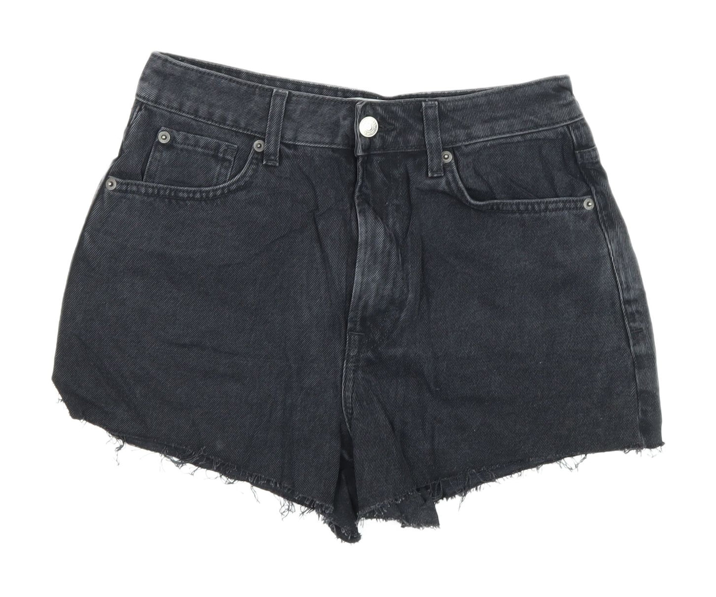 New Look Women's Black Cut-Off Denim Shorts Size 10