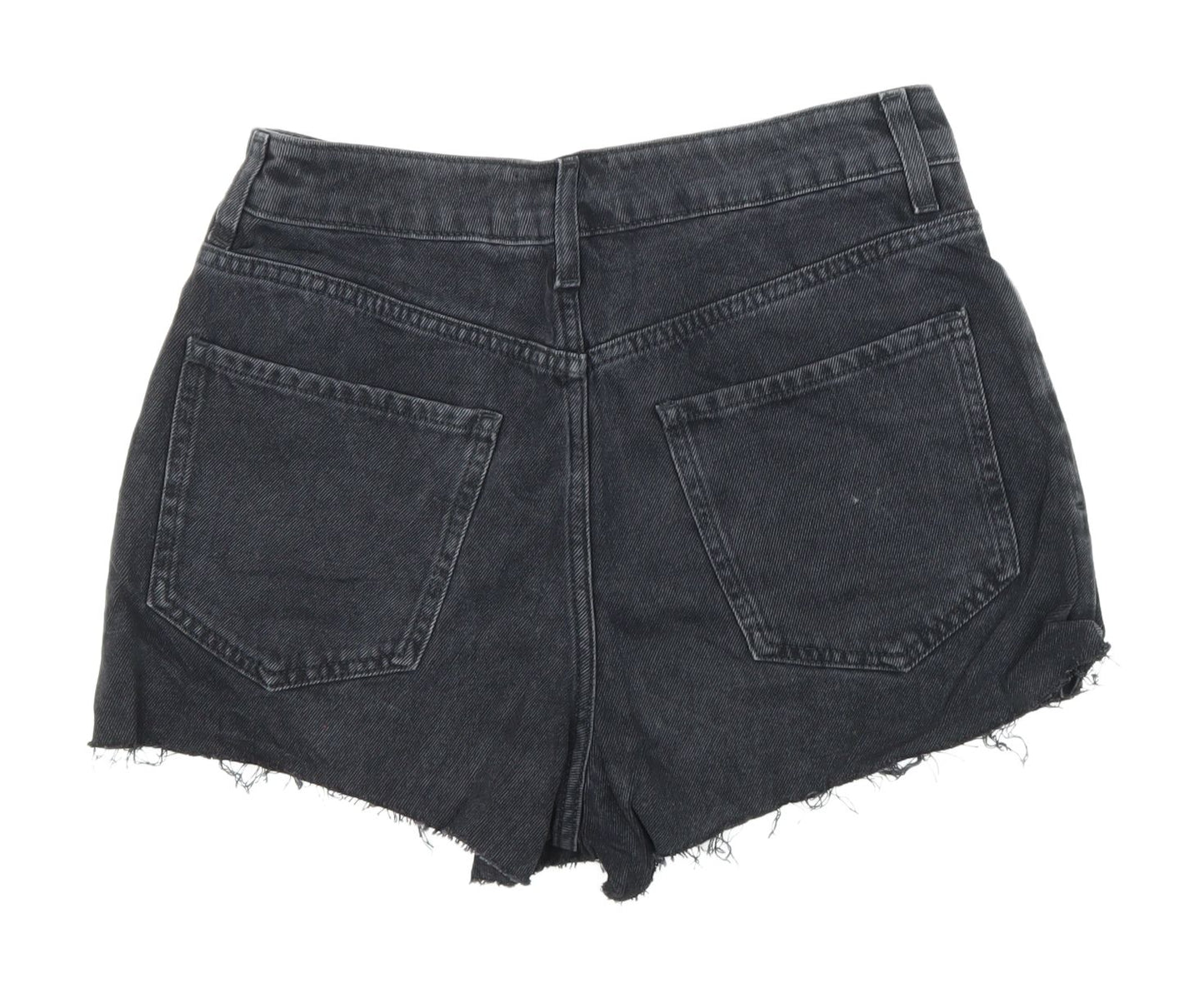 New Look Women's Black Cut-Off Denim Shorts Size 10