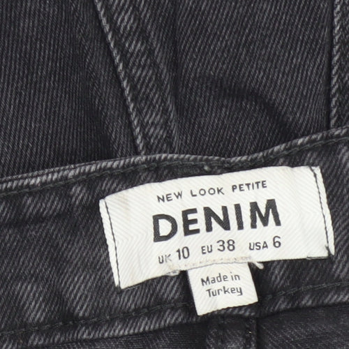 New Look Women's Black Cut-Off Denim Shorts Size 10