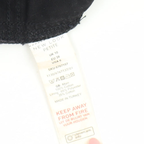 New Look Women's Black Cut-Off Denim Shorts Size 10