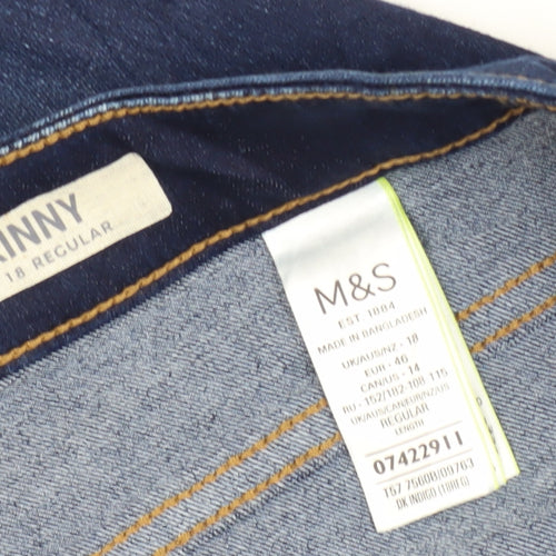 Marks & Spencer Women's Plus Blue Skinny Jeans