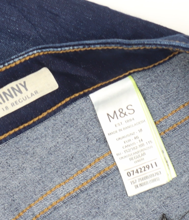 Marks & Spencer Women's Plus Blue Skinny Jeans
