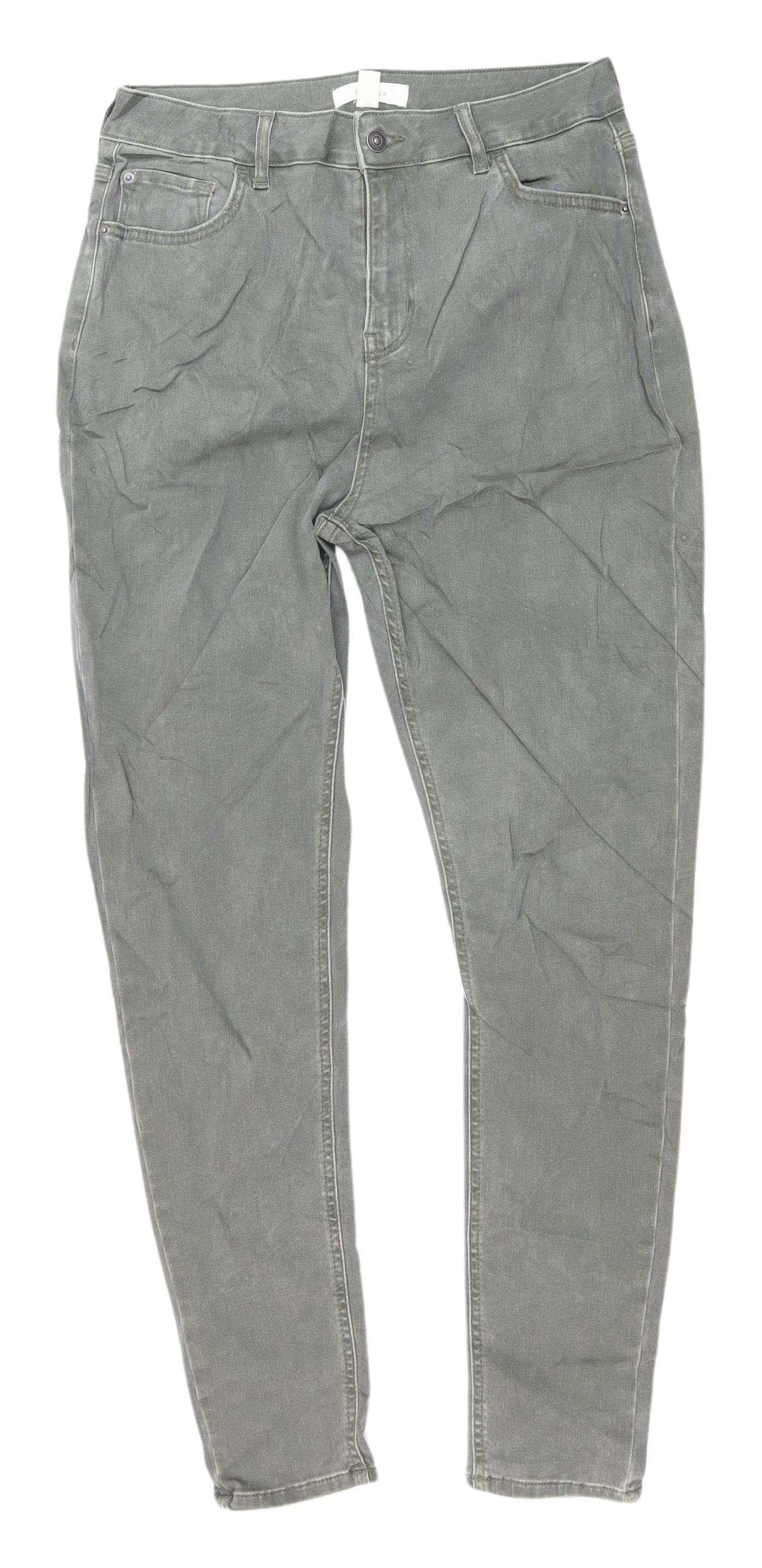 Marks & Spencer Green Straight Jeans Size 14 Women