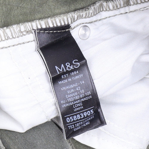 Marks & Spencer Green Straight Jeans Size 14 Women