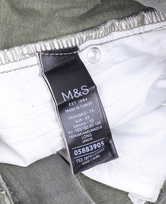 Marks & Spencer Green Straight Jeans Size 14 Women