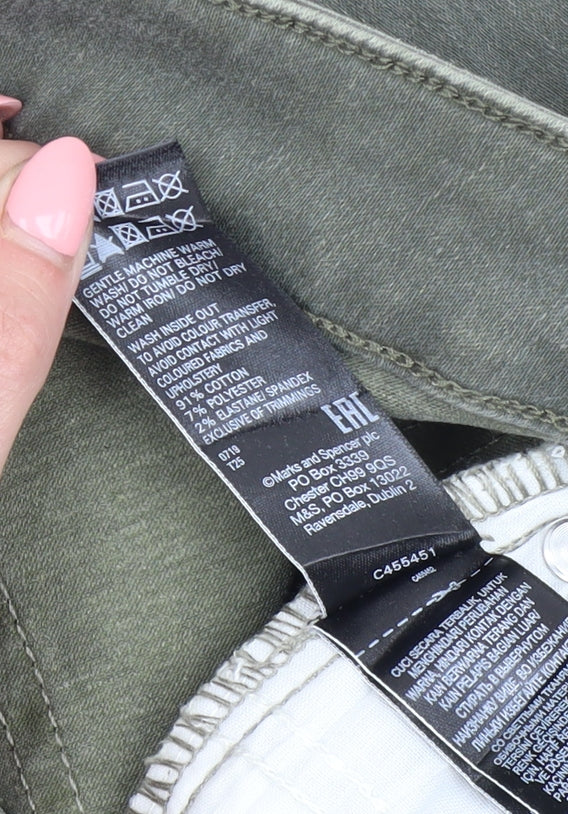 Marks & Spencer Green Straight Jeans Size 14 Women