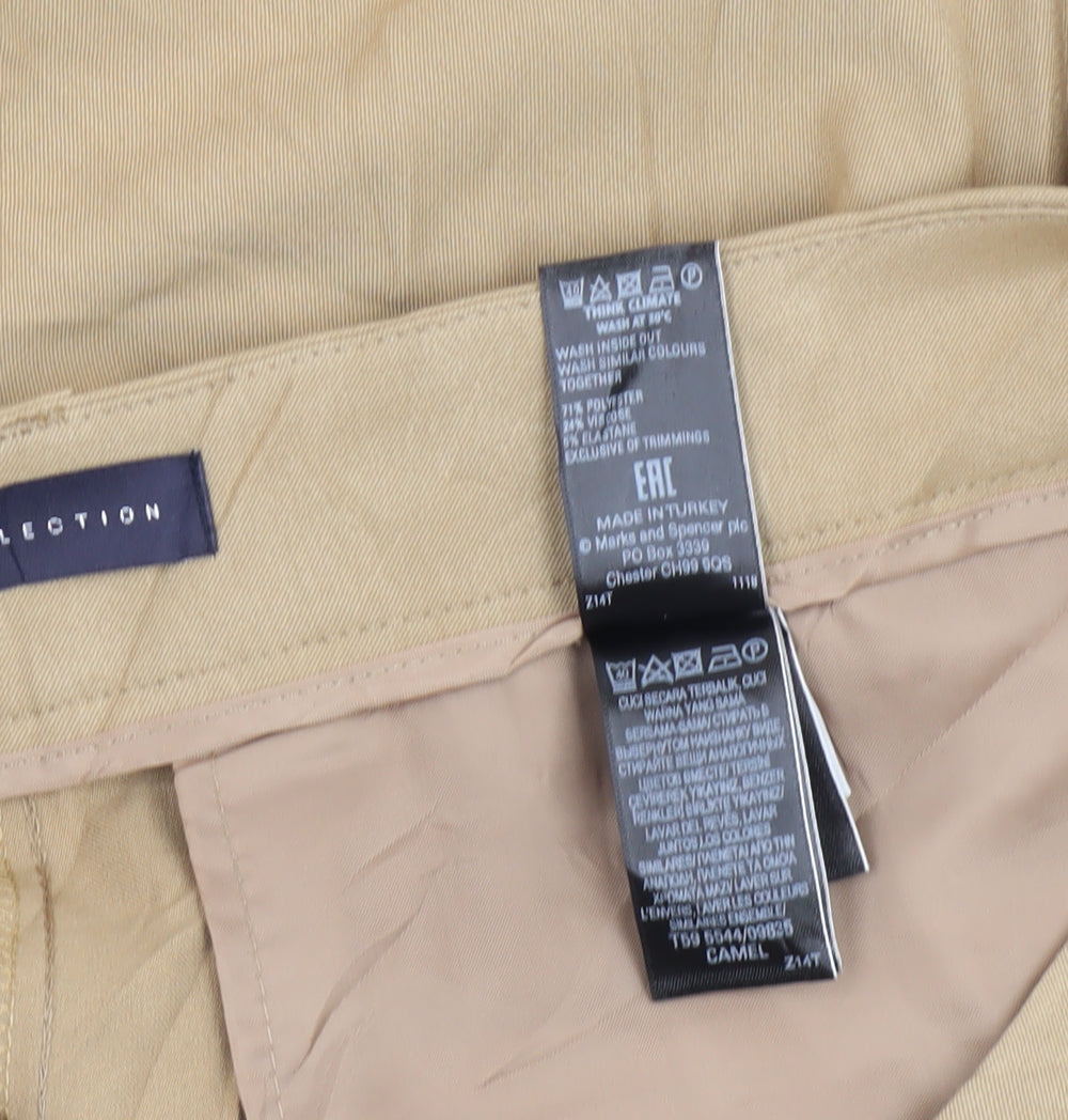 Marks and Spencer Beige Women's Chino Trousers Size 10