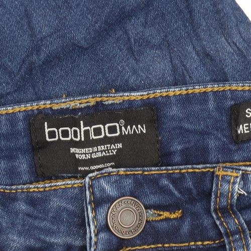 boohooMAN Men's Blue Skinny Jeans Size 32