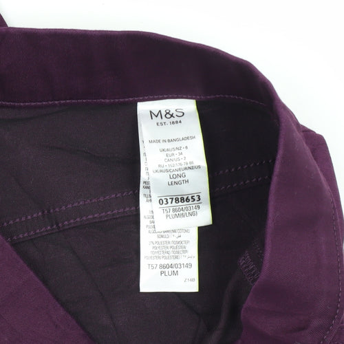 Marks and Spencer Women's Purple Jeggings - Size 6